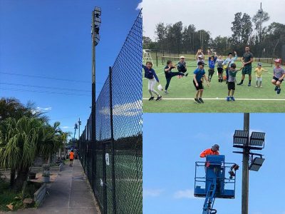 Azure LED Floodlight For Sylvania Water Tennis Court LED Lighting Project