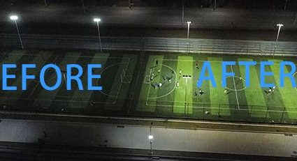 Arias application on football pitch lighting